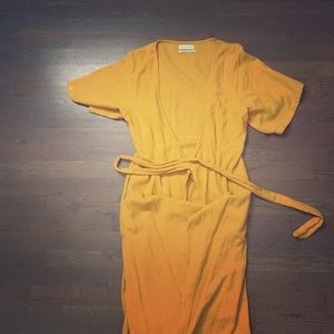 Kayla Surplice Wrap Midi Dress